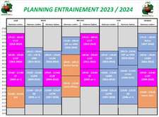 Planning entraînements 2023/2024